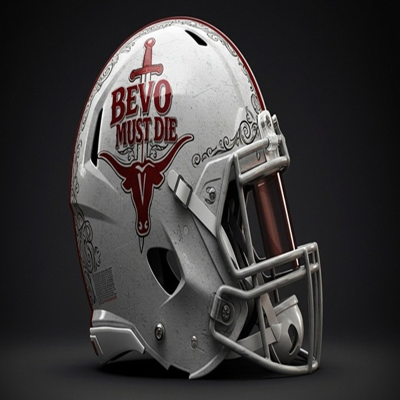 Bevo Must Die helmet