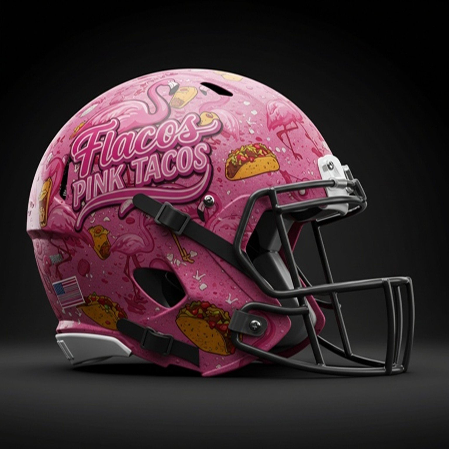 Flacos Pink Tacos helmet